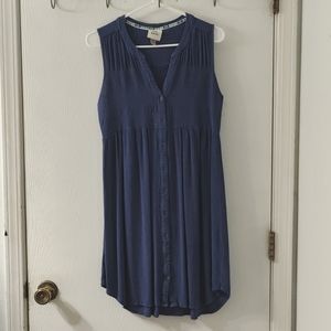 Knee length indigo dress